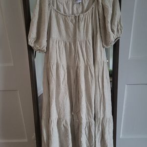 Tan linen thelifestyleco dress